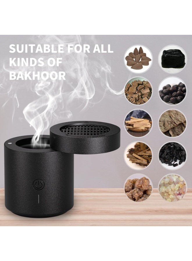 Rotating flip Electric Incense Burner bakhoor Portable USB Charging Smart Electronic Aromatherapy Machine (Special Coal briquettes Charcoal Fragrance) - Image 3